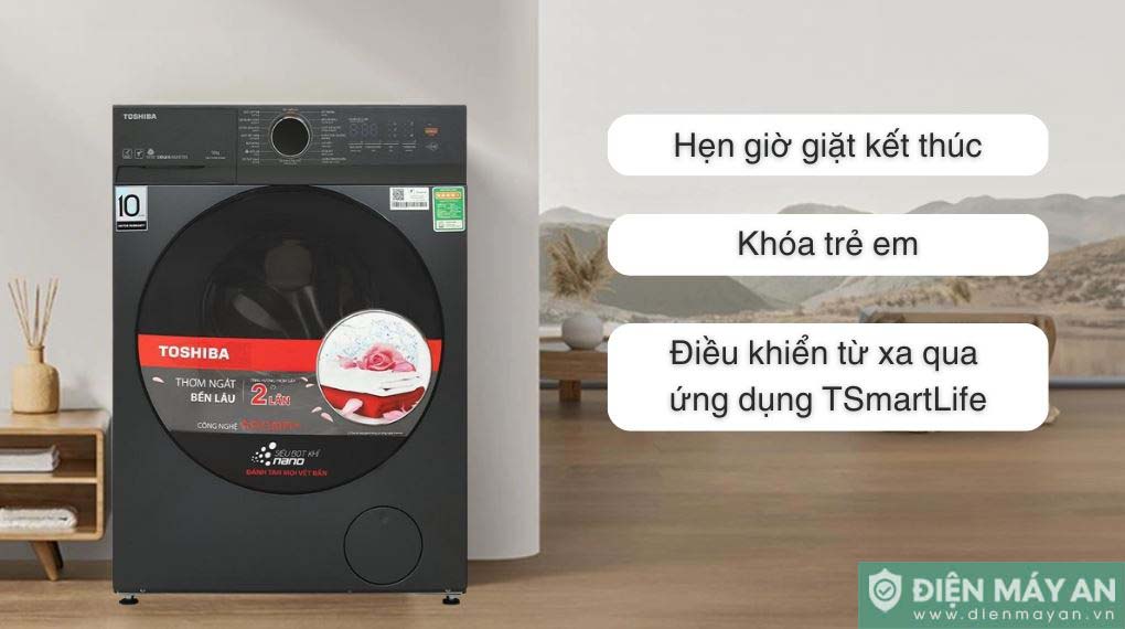 Máy giặt sấy Toshiba Inverter giặt 13 kg - sấy 8 kg TWD-T21BU140UWV(MG)